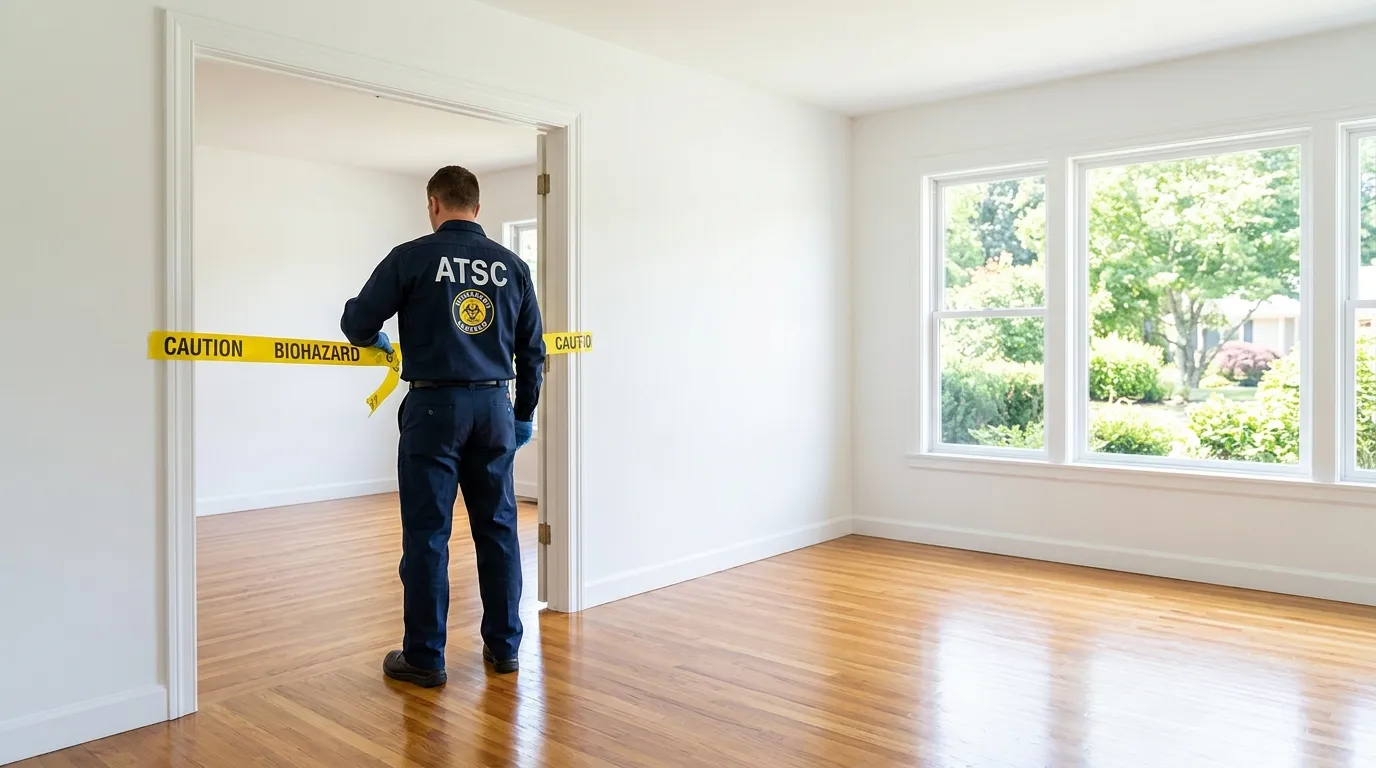 Certified biohazard cleanup crew performing Decomposition Cleanup in Short Hills